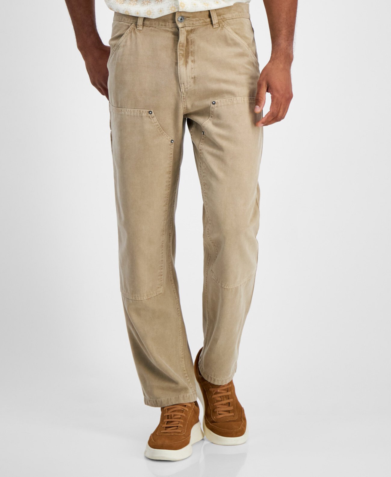 Men's Straight-Fit Cotton Cargo Pants GUESS