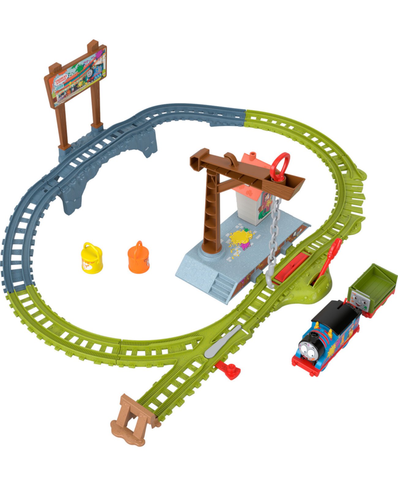 Thomas & Friends Paint Delivery Motorized Train and Track Set Fisher-Price