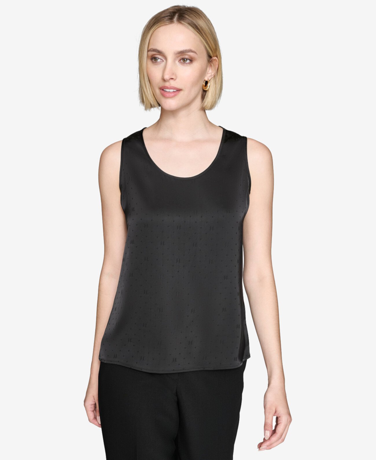 Women's Jacquard Scoop-Neck Tank Top Karl Lagerfeld Paris