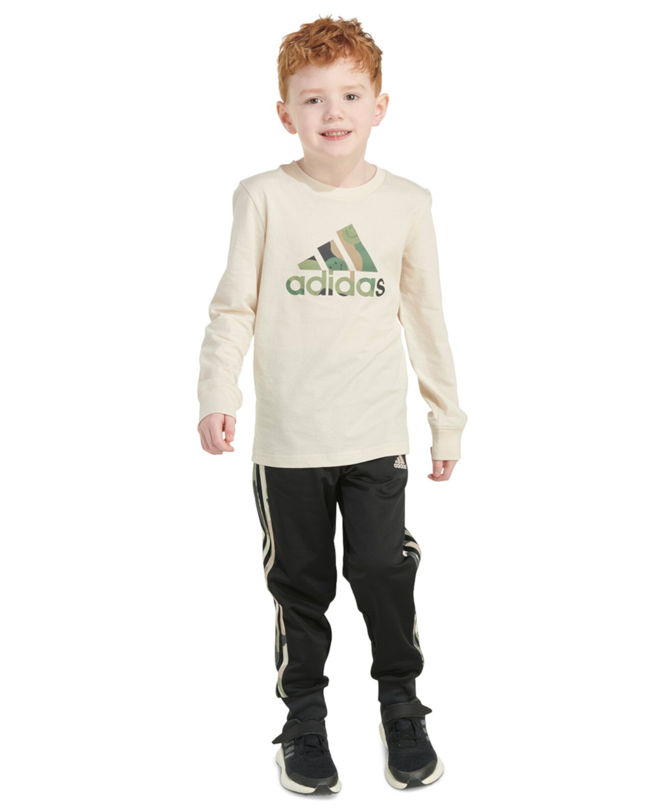 Детский комплект одежды Adidas для мальчиков Long-Sleeve Logo T-Shirt & Jogger Pants, 2 Piece Set Adidas