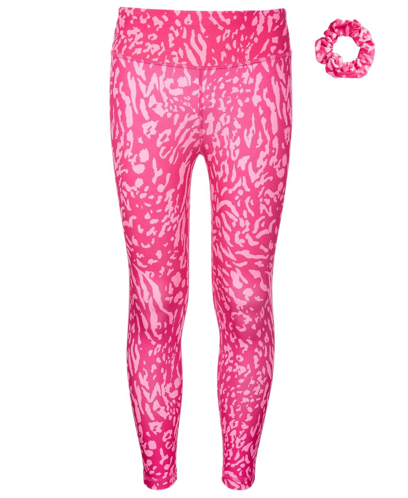 Big Girls Lush Animal-Printed 7/8-Length Leggings With Scrunchy, Created for Macy's ID Ideology