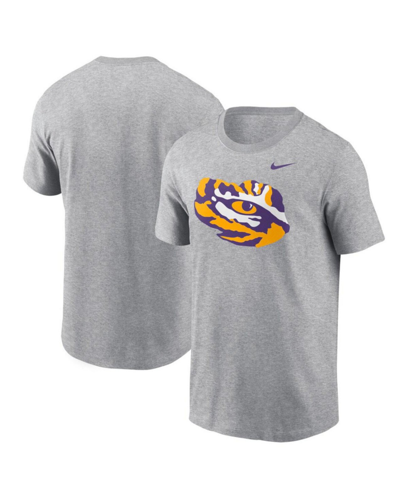 Men's Heather Gray LSU Tigers Primetime Evergreen Alternate Logo T-Shirt Nike