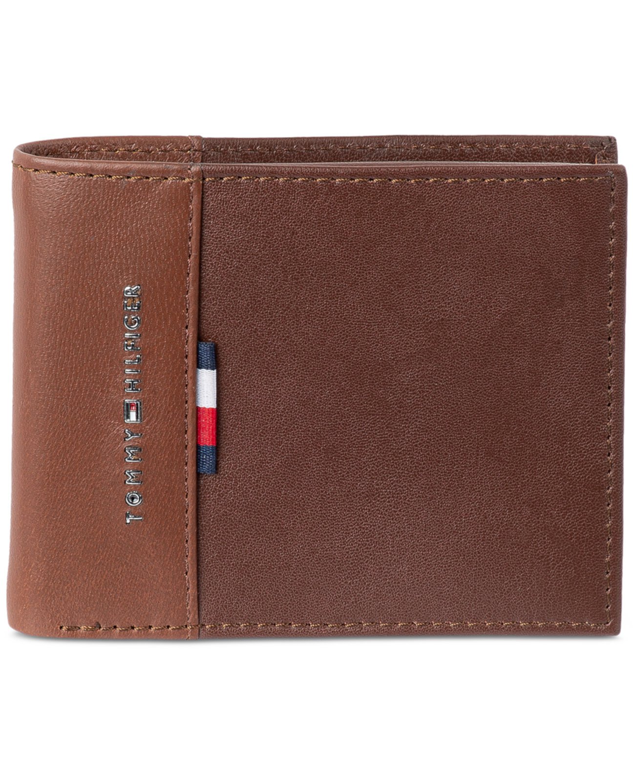 Men's RFID Pop Color Leather Bifold Wallet Tommy Hilfiger