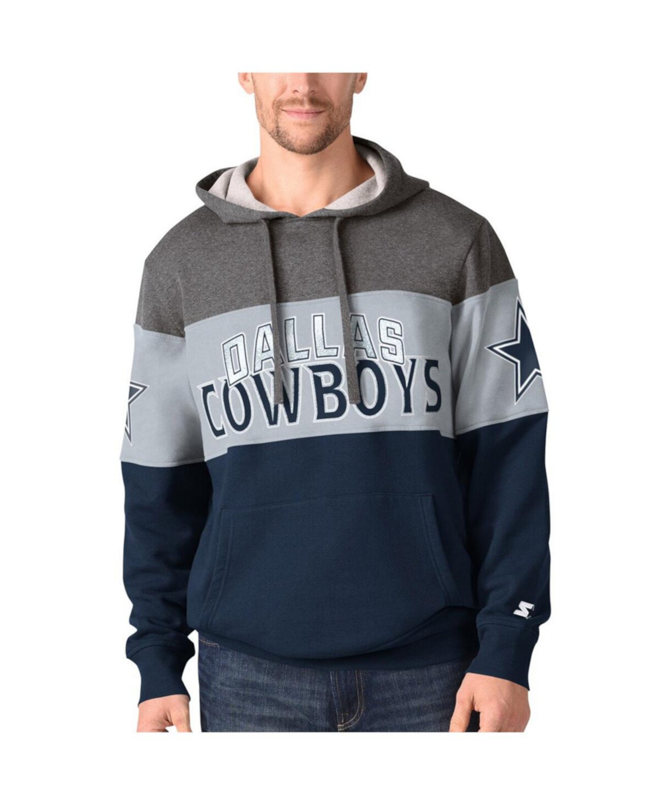 Men's Charcoal Dallas Cowboys Extreme Pullover Hoodie Starter