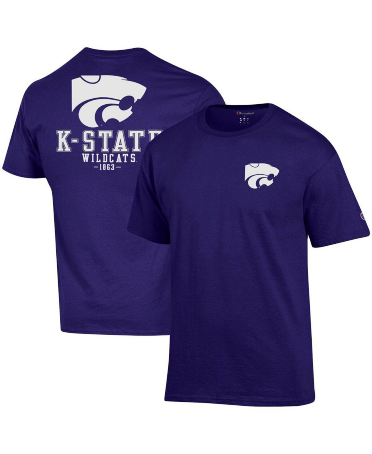 Men's Purple Kansas State Wildcats Stack 2-Hit T-shirt Champion