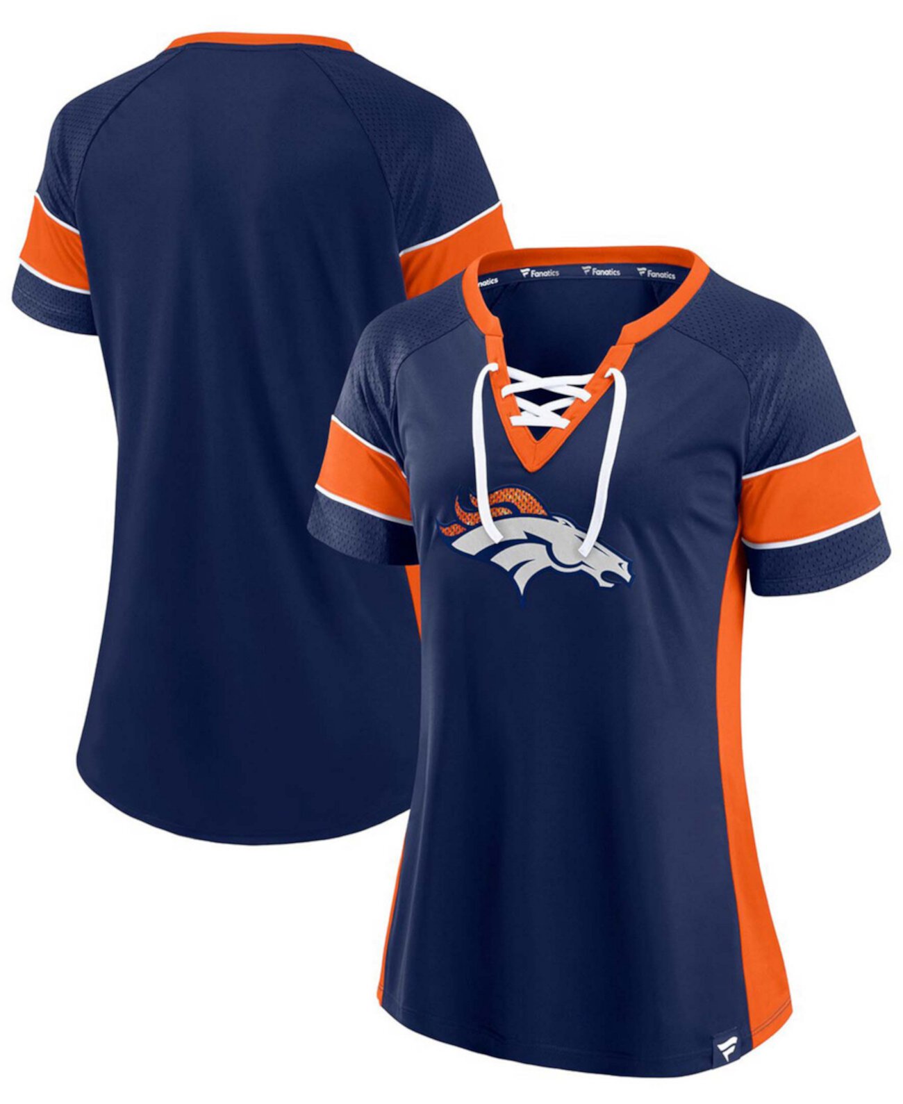 Женская кружевная футболка с коротким рукавом Denver Broncos, 100% полиэстер Majestic