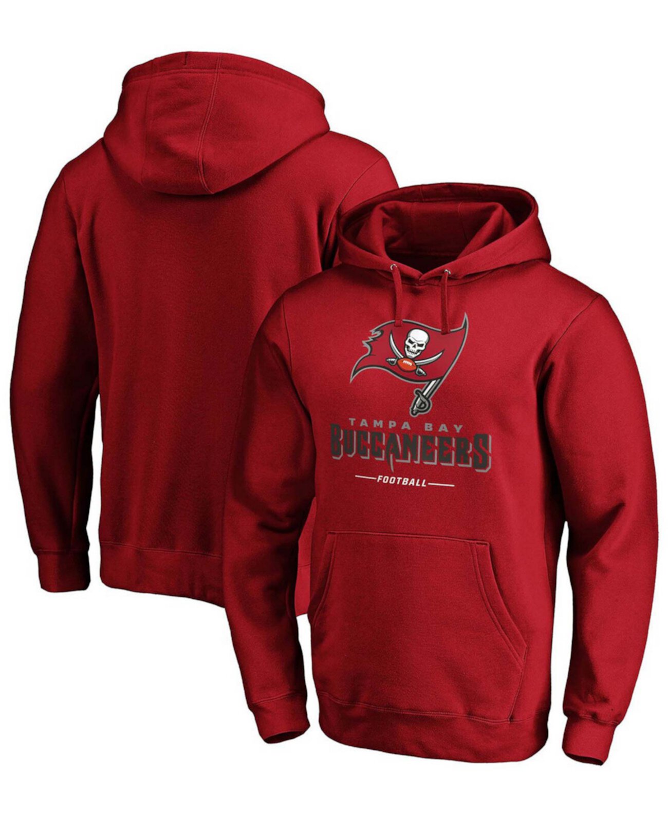 Men's Red Tampa Bay Buccaneers Team Lockup Pullover Hoodie Fanatics