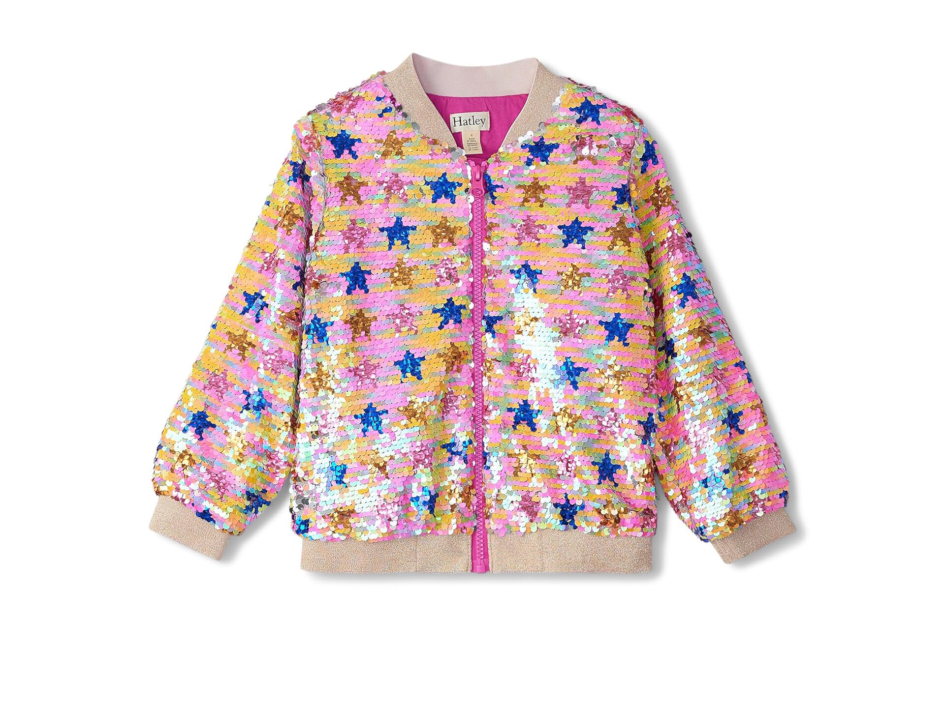 Star Party Sequined Bomber Jacket (Toddler/Little Kid/Big Kid) Hatley