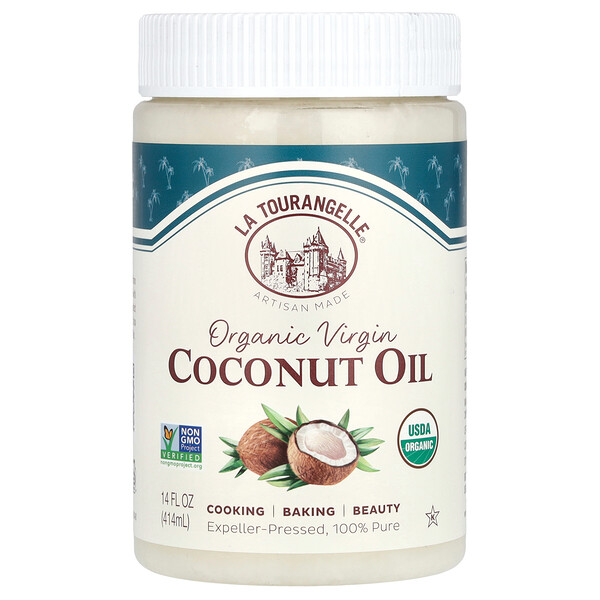 Organic Virgin Coconut Oil, 14 fl oz (Жидкие унции) (414 ml) La Tourangelle