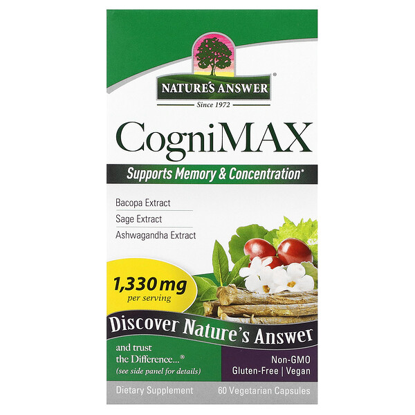 CogniMax, 60 Vegetarian Capsules Nature's Answer