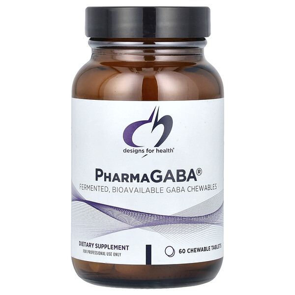 PharmaGABA®, 60 Chewable Tablets Designs for Health