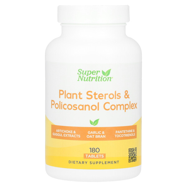 Plant Sterols & Policosanol Complex, 180 Tablets Super Nutrition