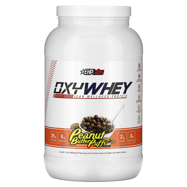 OxyWhey, Lean Wellness Protein, Peanut Butter Puffs, 2.16 lb (983 g) EHPlabs
