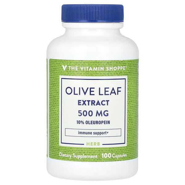 Olive Leaf Extract, 500 mg, 100 Capsules The Vitamin Shoppe