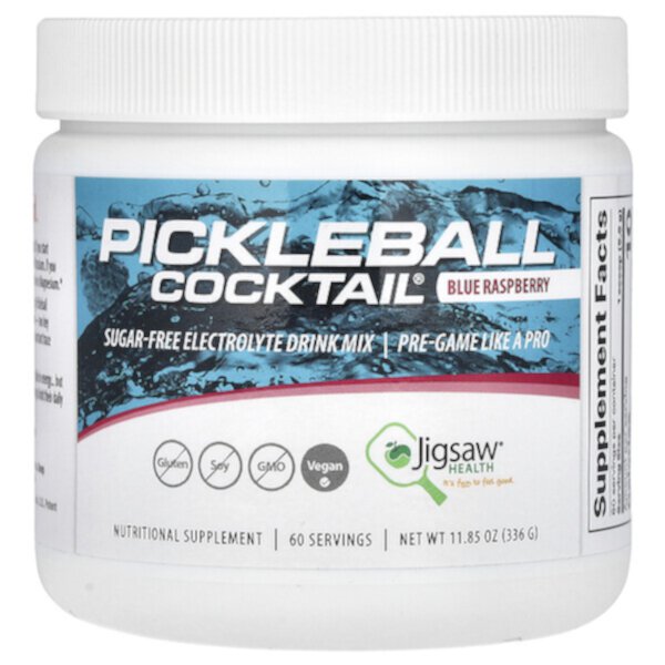 Pickleball Cocktail®, Sugar-Free Electrolyte Drink Mix, Blue Raspberry, 11.85 oz (336 g) Jigsaw Health