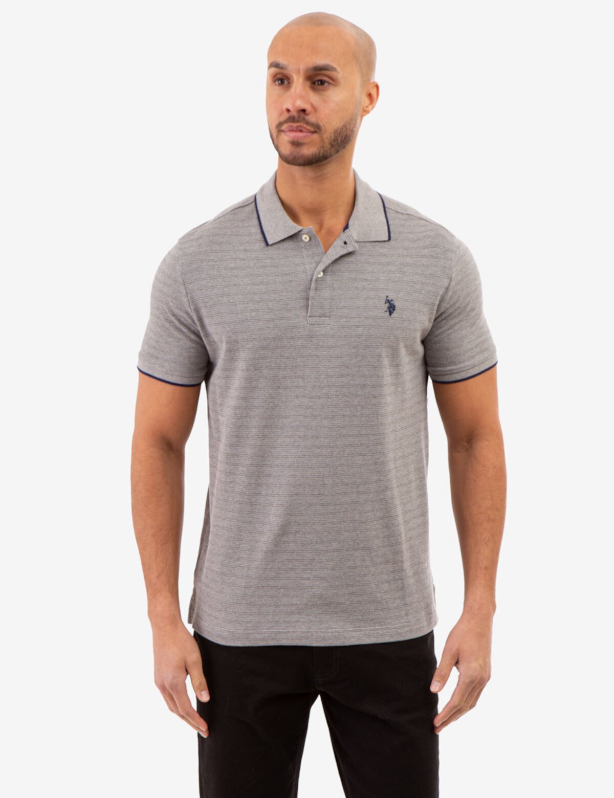 JACQUARD MARLED STRIPE POLO SHIRT U.S. POLO ASSN.