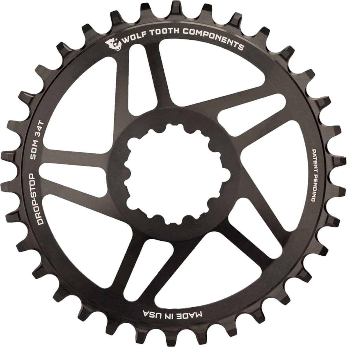 Звезда для велосипеда Wolf Tooth Components Drop Stop ST SRAM Direct Mount Chainring - Boost Wolf Tooth Components