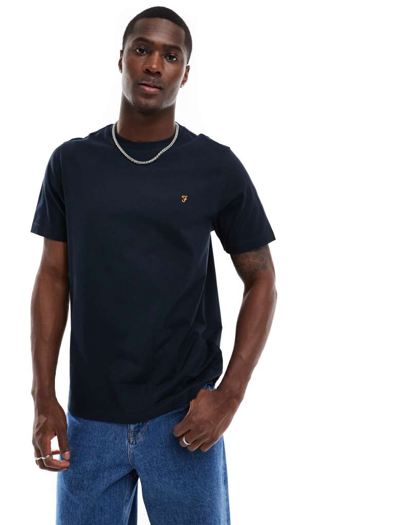 Farah danny short sleeve t-shirt in navy Farah