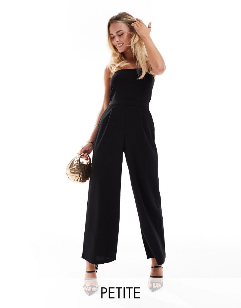 JDY Petite bandeau jumpsuit in black JDY Petite