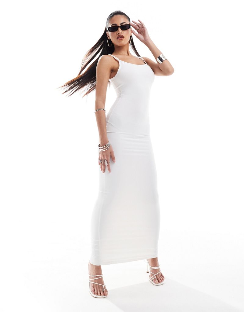 Simmi cami bodycon midi dress in white Simmi Clothing