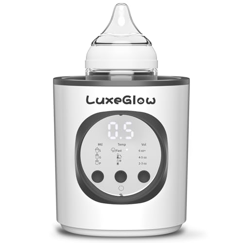 Fast Baby Bottle Warmer for Breastmilk and Formula,10-in-1 Functionality Intelligently Heating, Accurate Temperature Control, Sterilizing, Travel-Friendly Design for All Bottle Sizes LuxeGlow