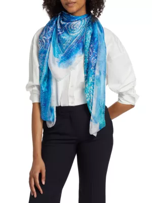 The Mistral Paisley Silk Scarf Jane Carr