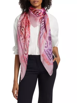 The Mistral Paisley Silk Scarf Jane Carr