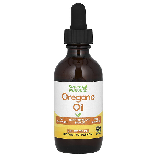 Oregano Oil, 2 fl oz (Жидкие унции) (59 ml) Super Nutrition