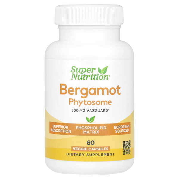 Bergamot Phytosome, 500 mg, 60 Veggie Capsules (Капсулы на растительной основе) Super Nutrition