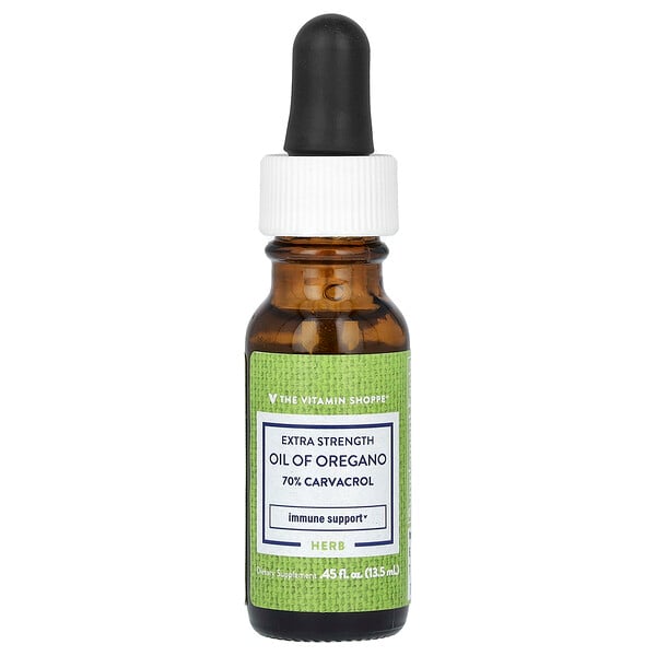 Extra Strength, Oil of Oregano, 0.45 fl oz (Жидкие унции) (13.5 ml) The Vitamin Shoppe