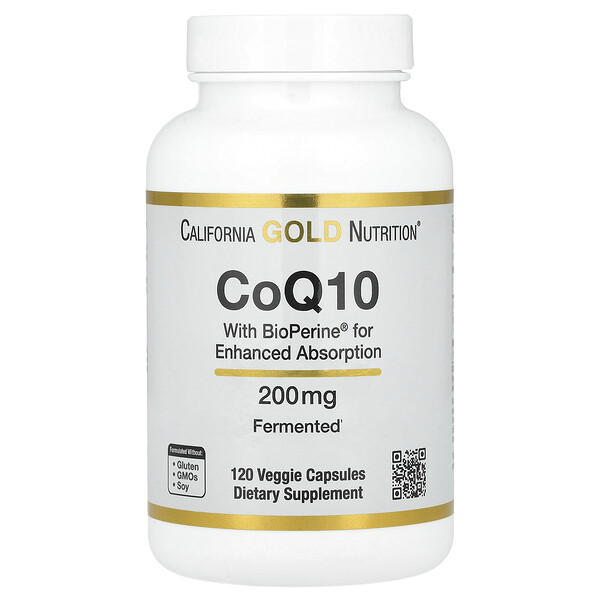 CoQ10 with Bioperine®, 200 mg, 120 Veggie Capsules California Gold Nutrition