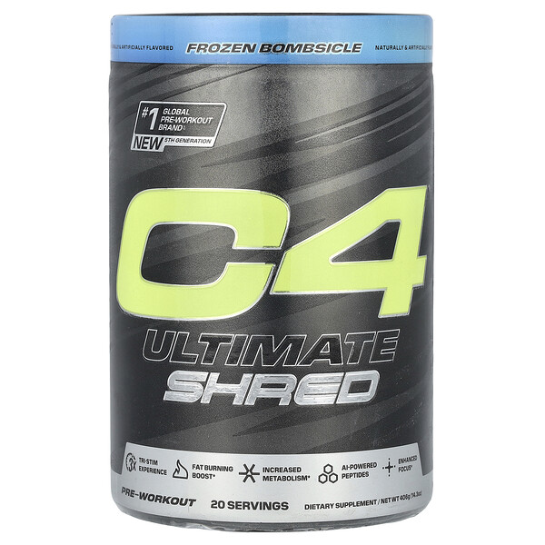 C4, Ultimate Shred, Pre-Workout, Frozen Bombsicle, 14.3 oz (406 g) Cellucor