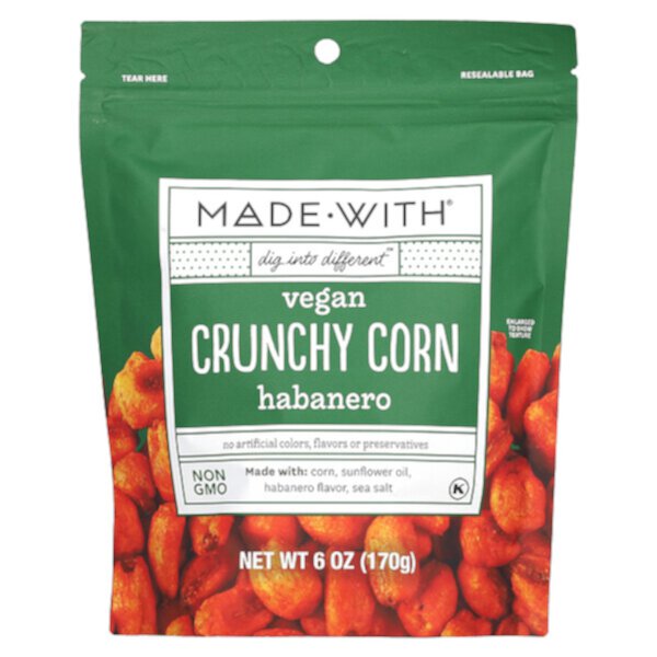 Vegan Crunchy Corn, Habanero, 6 oz (170 g) Made With