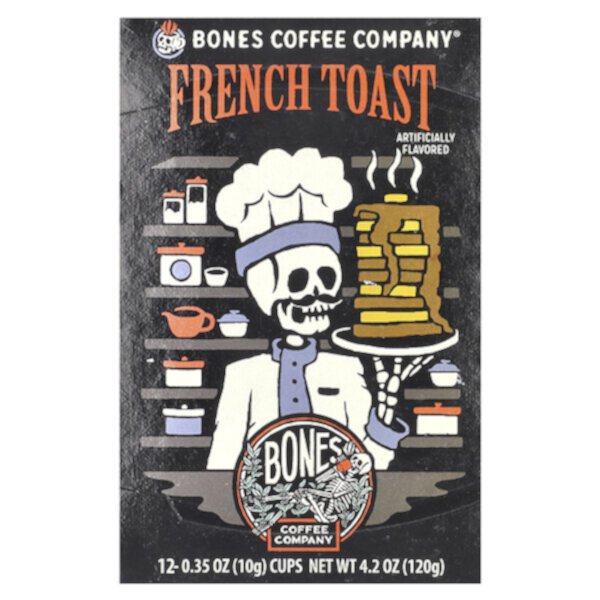 Капсулы для кофе с ароматом ванильного тоста и корицы, 12 капсул по 10 г Bones Coffee Company