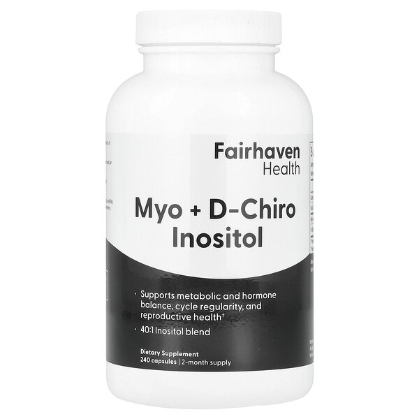 Myo + D-Chiro Inositol, 240 Capsules (Капсулы) Fairhaven Health