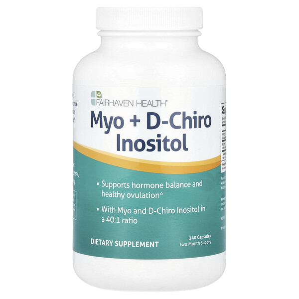 Myo + D-Chiro Inositol, 240 Capsules Fairhaven Health