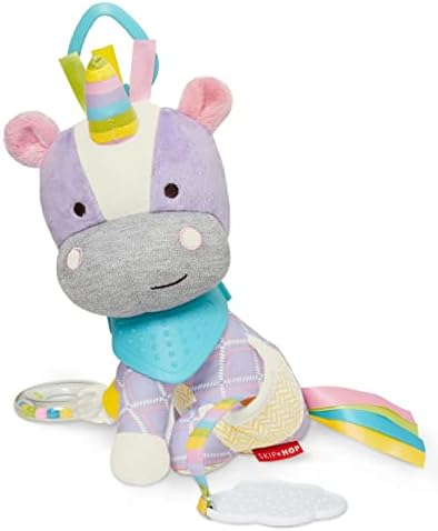 Skip Hop Bandana Buddies Baby Activity and Teething Toy with Multi-Sensory Rattle and Textures, Elephant Skip Hop