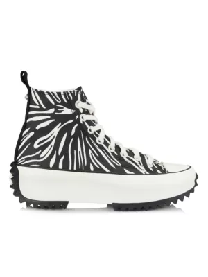 Run Star Hike Zebra-Print High-Top Sneakers Converse