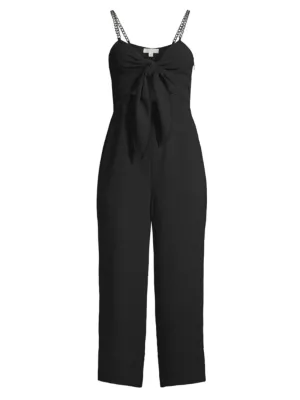 Cropped Tie-Front Jumpsuit MICHAEL Michael Kors