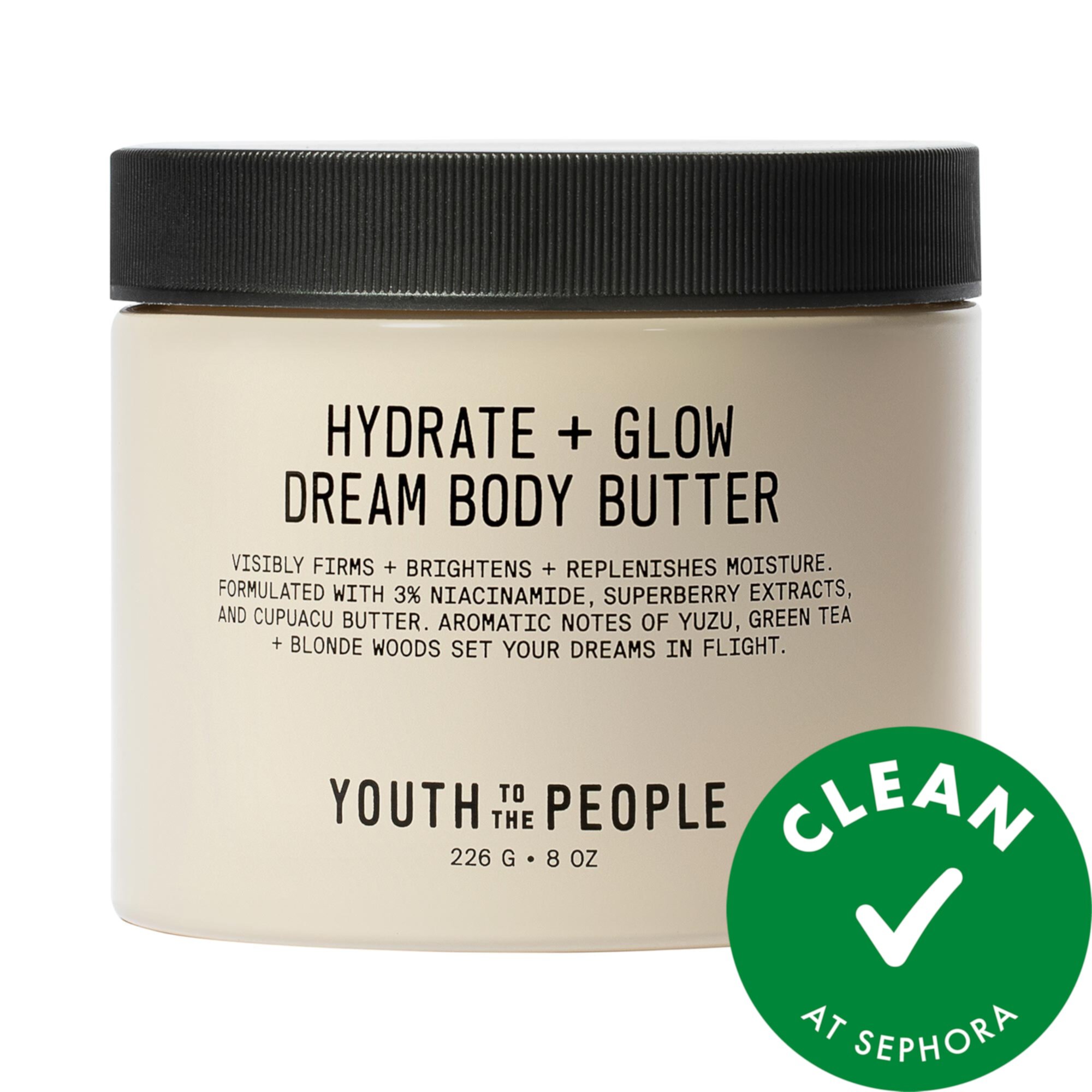 Superberry Firm + Glow Dream Body Butter with Niacinamide, Hyaluronic Acid + Antioxidants Youth To The People