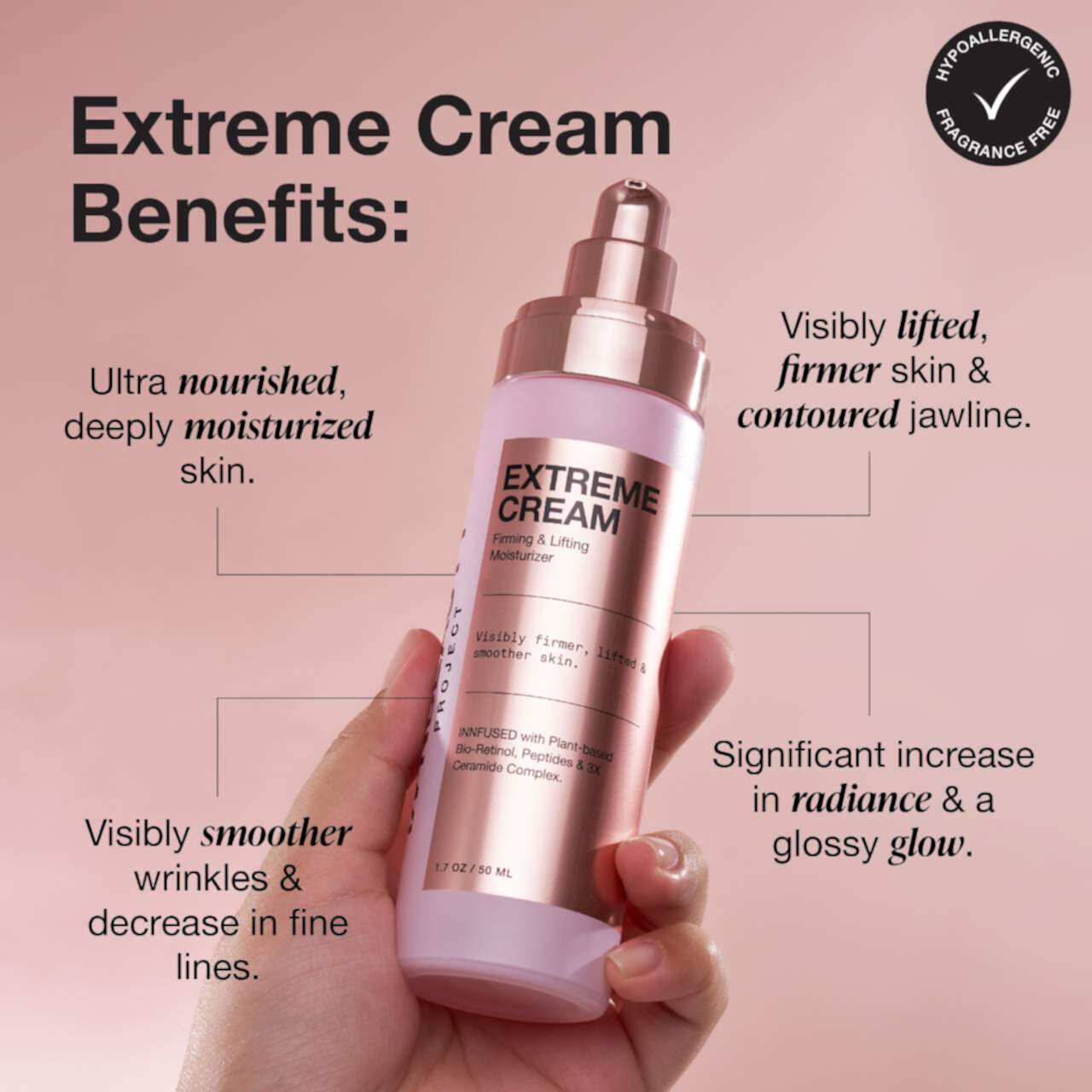 Extreme Cream Anti-Aging, Firming, & Lifting Refillable Moisturizer INNBEAUTY PROJECT