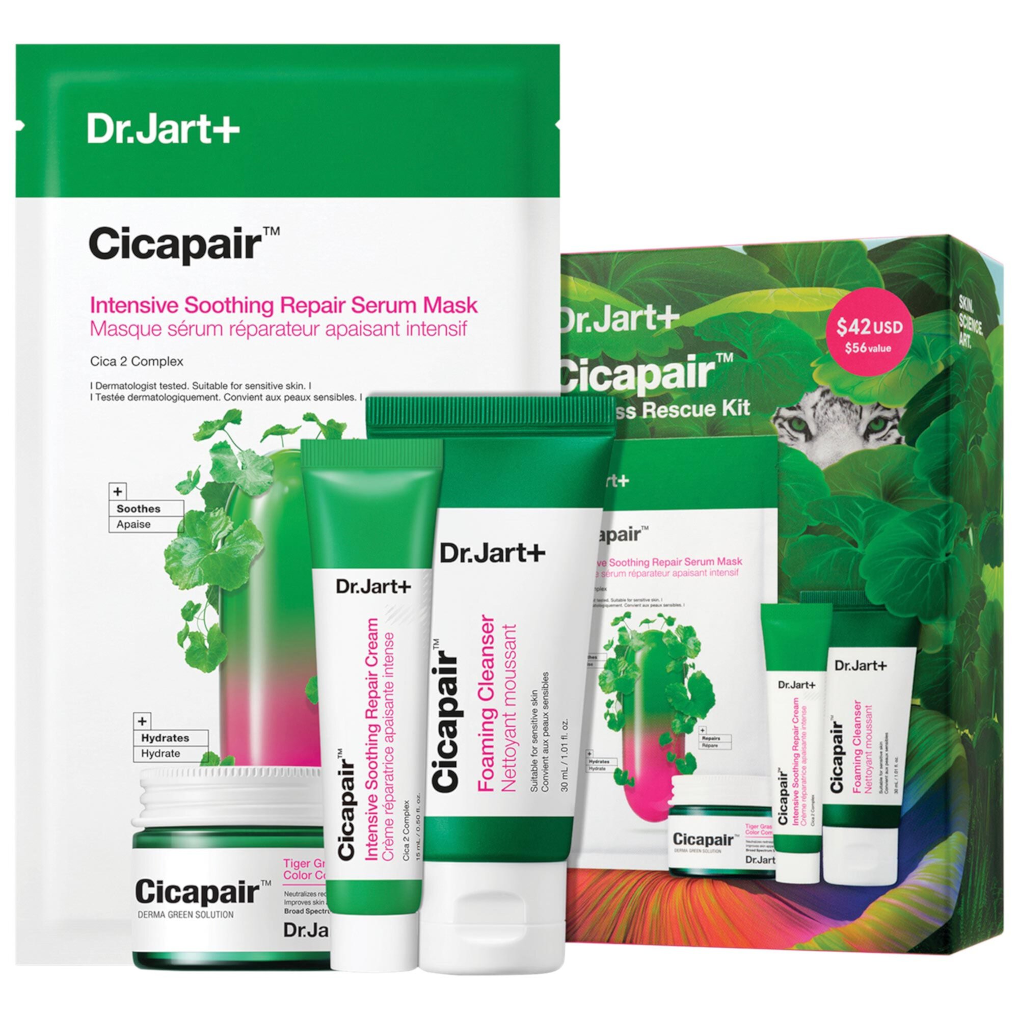 Cicapair™ Redness Rescue Kit for Sensitive Skin Dr. Jart+