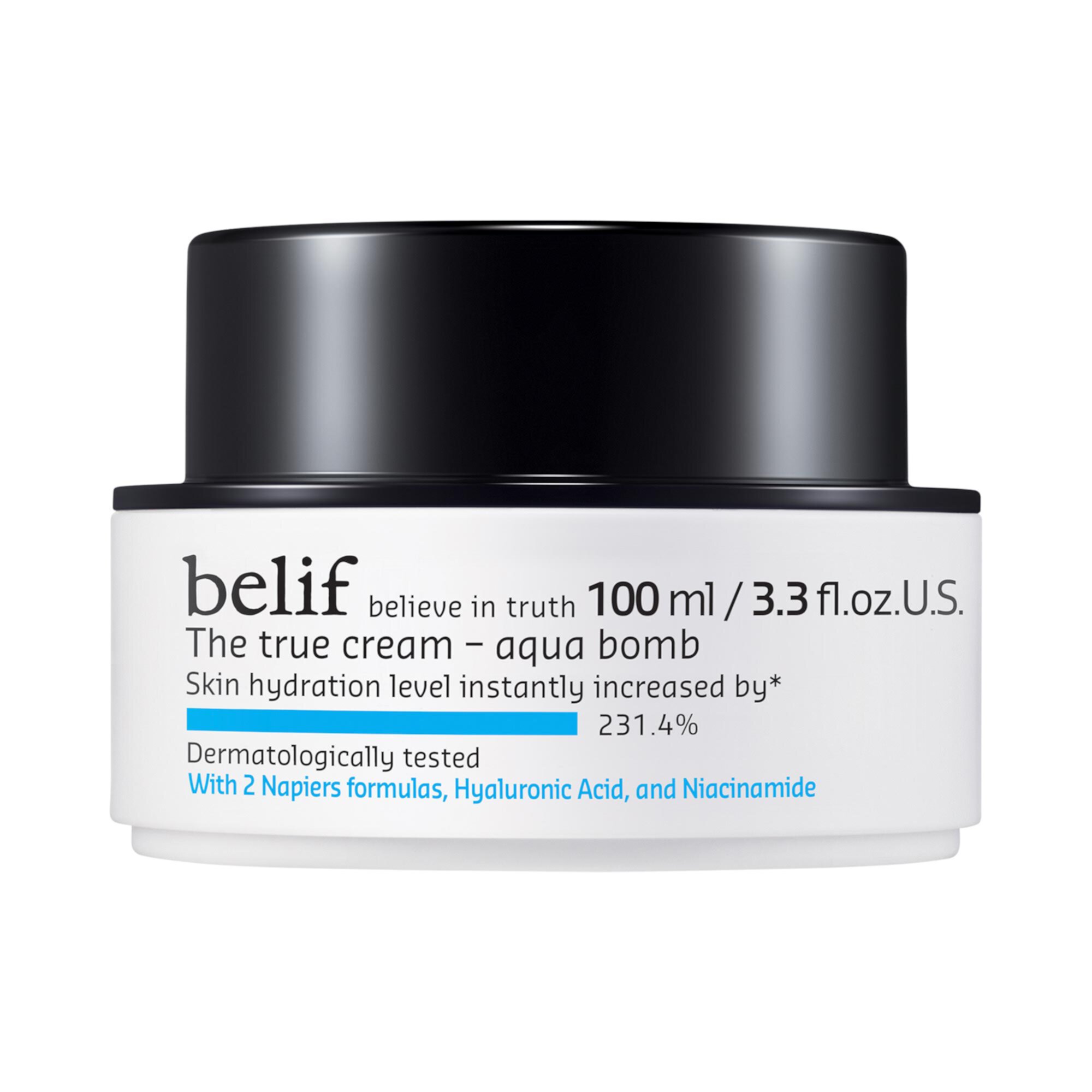 The True Cream Aqua Bomb with Hyaluronic Acid and Niacinamide Belif