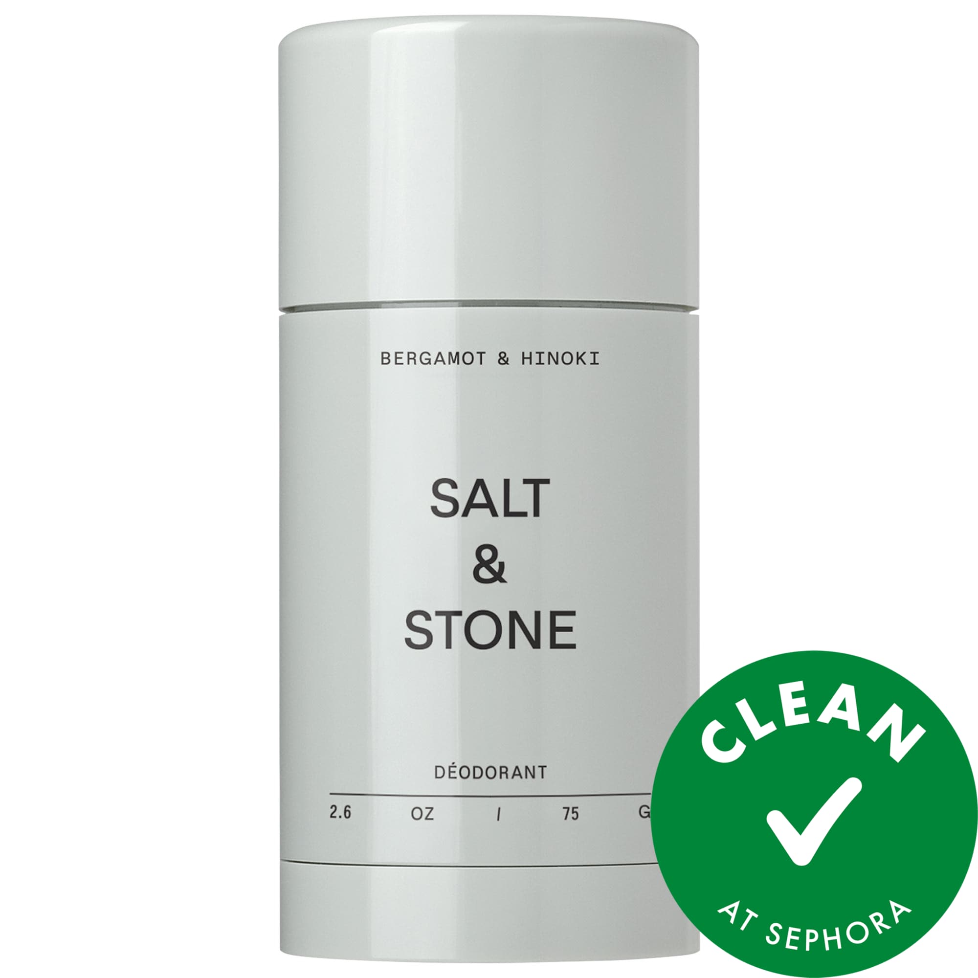 Bergamot & Hinoki Extra-Strength Aluminum-Free Deodorant Salt & Stone