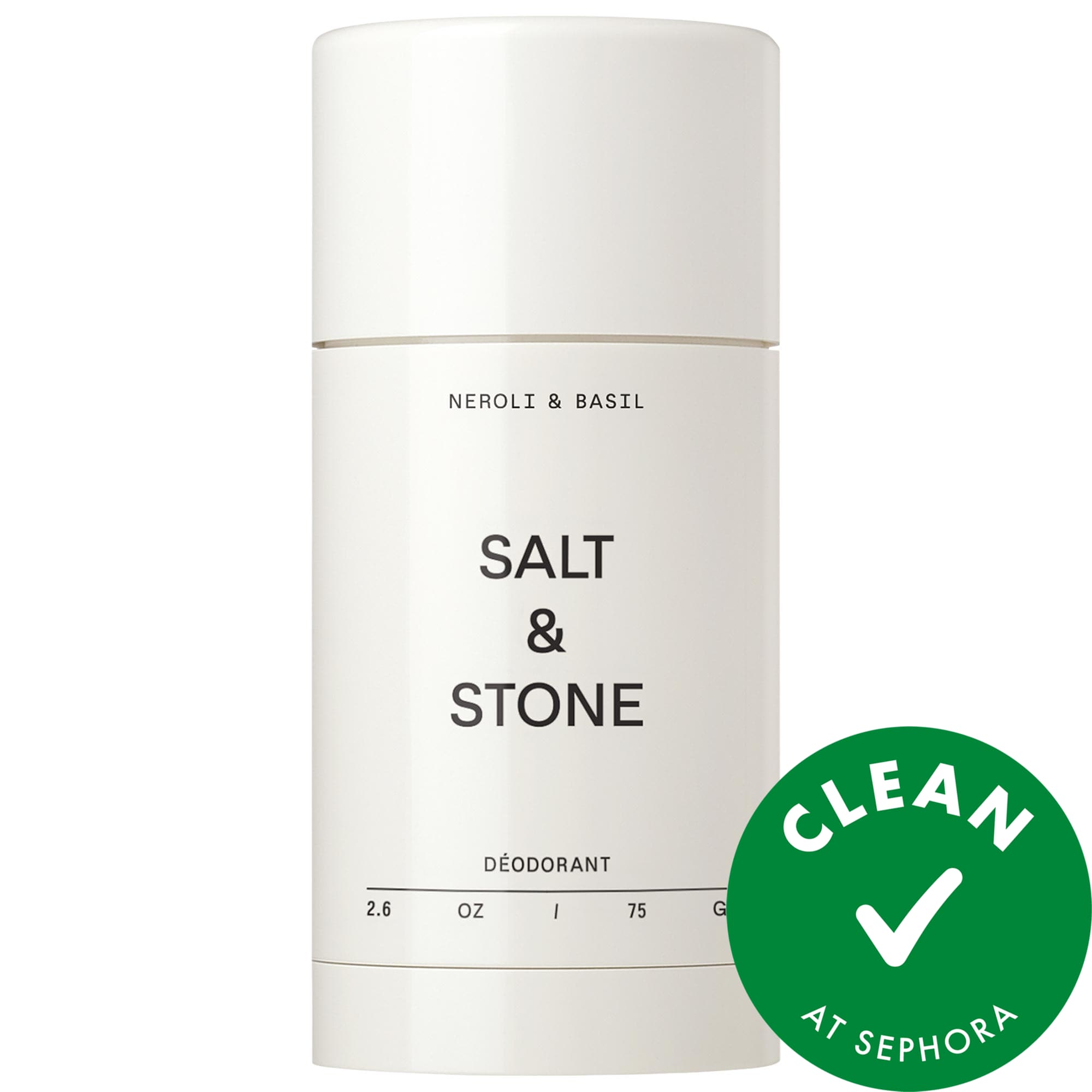 Neroli & Basil Extra-Strength Aluminum-Free Deodorant Salt & Stone