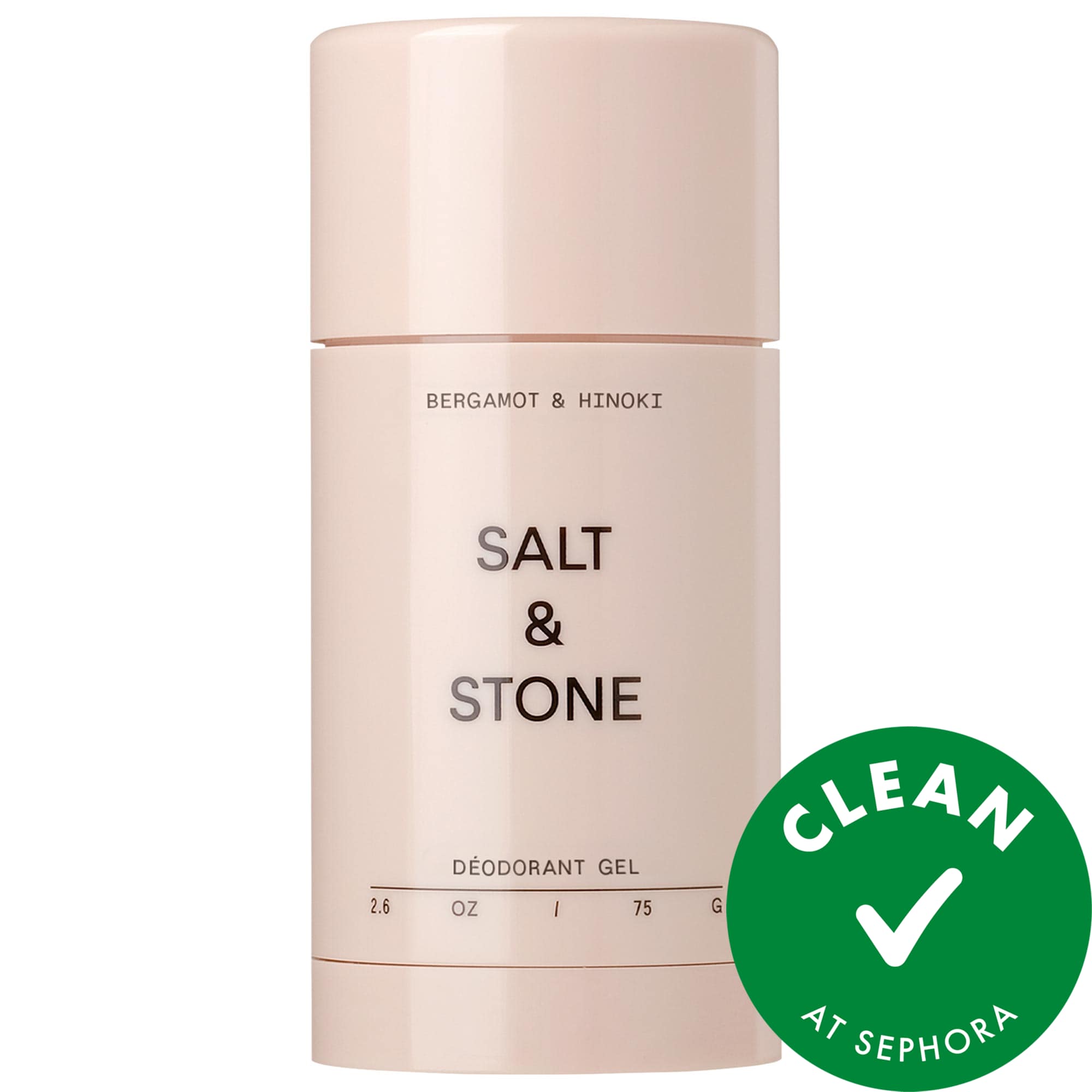 Bergamot & Hinoki Aluminum-Free Clear Gel Deodorant for Sensitive Skin Salt & Stone