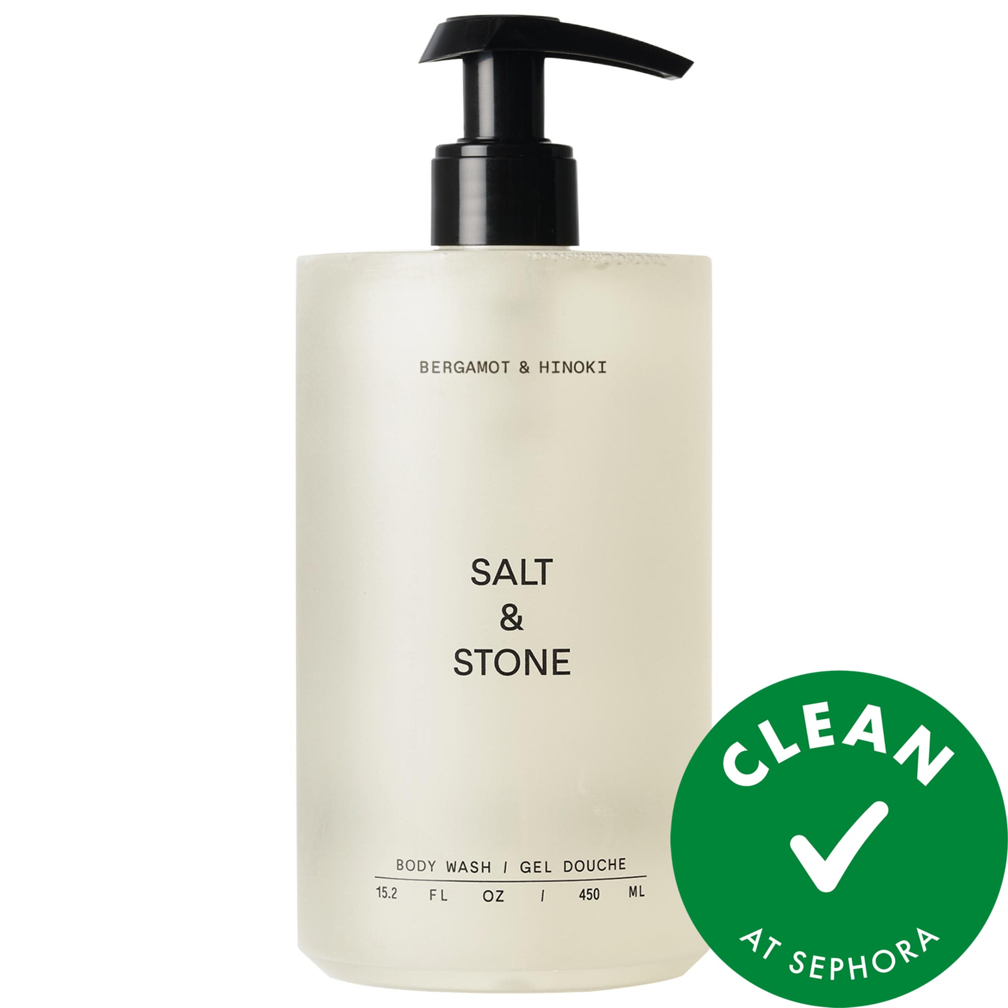 Bergamot & Hinoki Refillable Body Wash with Niacinamide + Probiotic Salt & Stone