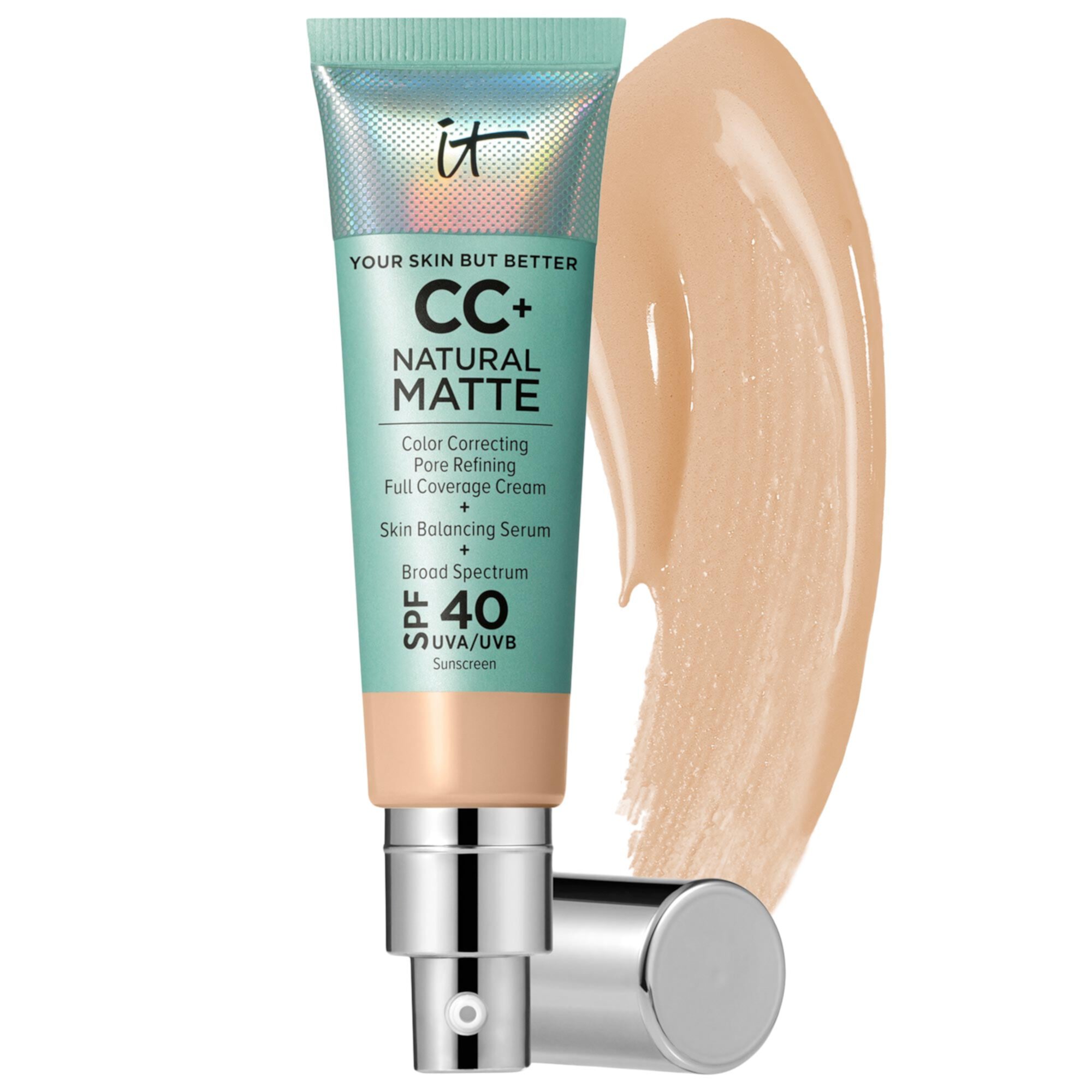 CC+ Крем-основа Натуральный Матовый с SPF 40 для жирной кожи, 30 мл IT Cosmetics