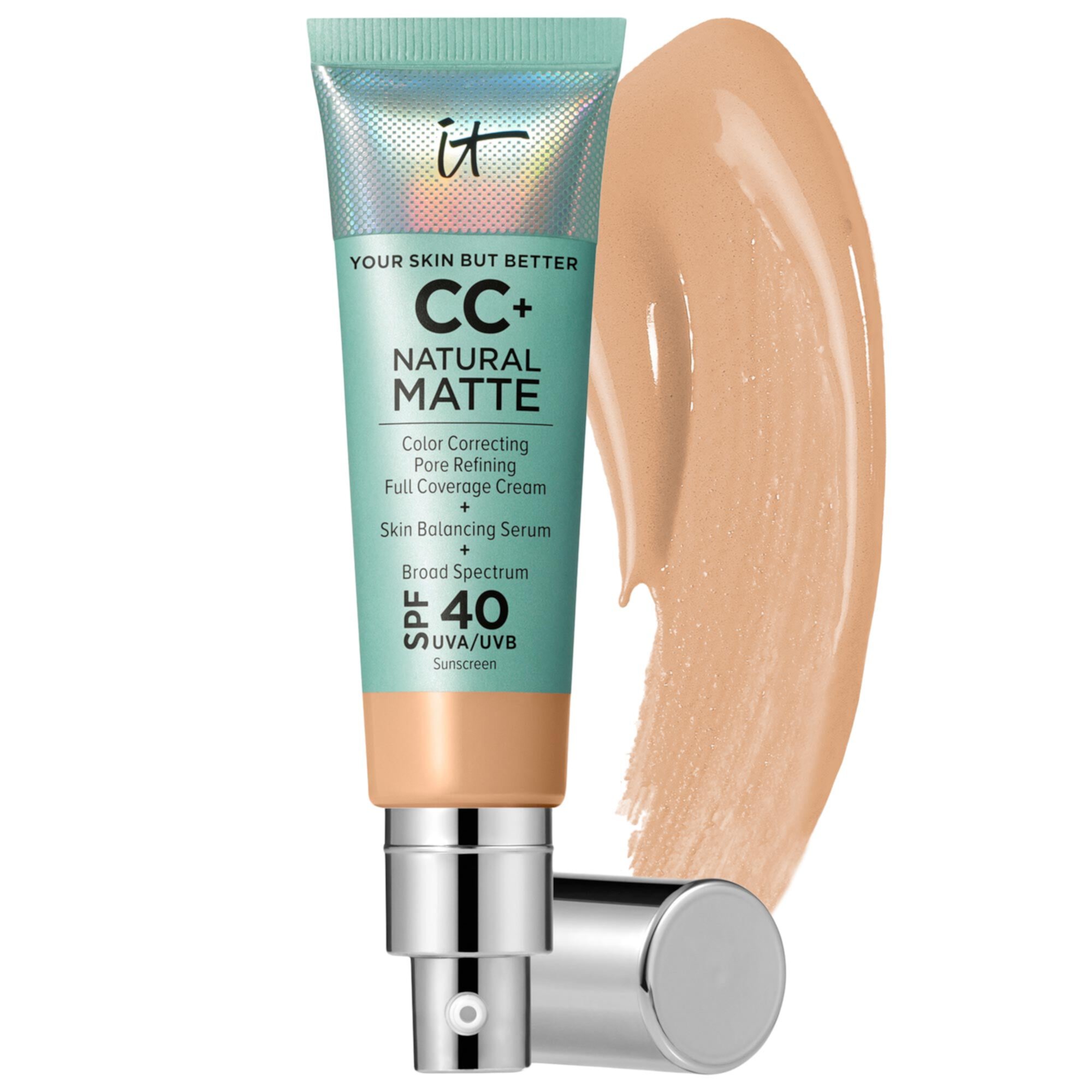 CC+ Крем-основа Натуральный Матовый с SPF 40 для жирной кожи, 30 мл IT Cosmetics