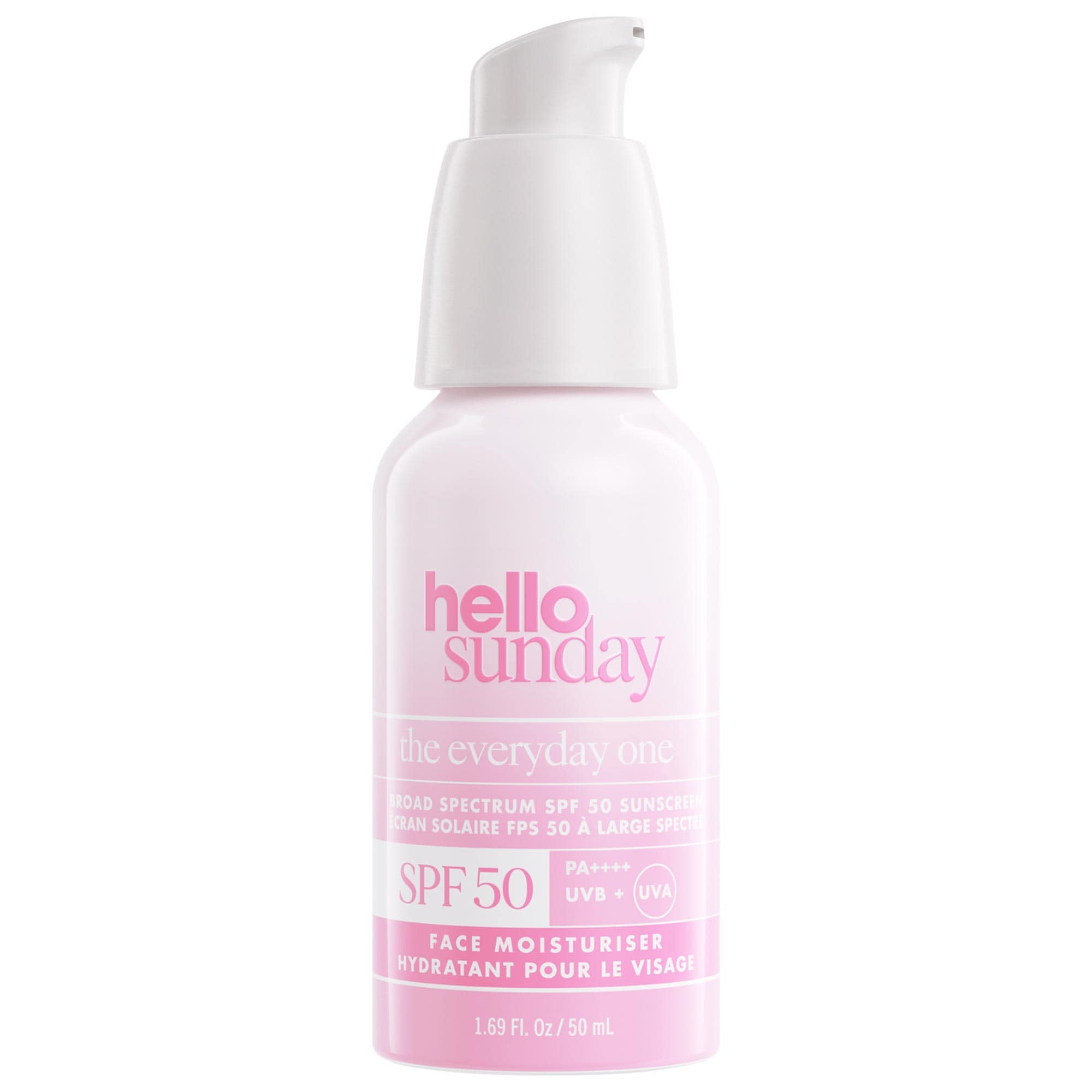 The Everyday One SPF 50 Face Sunscreen Moisturizer with Hyaluronic Acid Hello Sunday